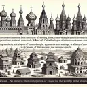 An instruction for an image depicting various elements from Russian and Inca architectural culture. The scene should showcase elements from Russian architecture, such as onion-shaped domes reminiscent of St Basil's Cathedral. This should reflect the Middle Eastern origins of their culture. In contrast, there should also be components of Inca architecture. The depicted Inca structures should emphasize simplicity and absence of mortar, hinting at the traditional homes of the wealthy in their society. There should be a distinct contrast between the extravagant Russian edifices and the elegantly simple Inca ones. Please, no text in the image itself.