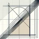 A visually appealing and abstract representation of mathematical theme. Create an image of two distinct lines crossing each other, forming an acute angle without any numerical or textual representation. The lines should be in contrasting colors for clarity. The background should maintain a neutral color like white or light grey. The lines should be sleek but noticeable. Ensure it is a high-quality image.