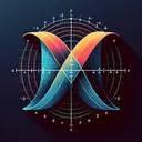 Create an image that represents the concept of the axis of symmetry in a quadratic function. The image should depict a downward-opening parabola, as represented by the equation y=-2x^2+4x-6, in a sleek and colorful graphical style. Highlight the central vertical line (axis of symmetry), and make it contrast with the parabola. Please refrain from including any text or equation in the image.