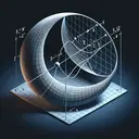 Render an abstract mathematical scene illustrating a geometric problem-solving concept. The scene should highlight a parabola curve, symbolizing y = 5x^2, a tangent line associated with the point (5, 125) on the parabola and the x-axis. The space enclosed by these three elements should be explicitly delineated to signify 'the area of the region bounded'. Ensure that the image does not contain any textual components.