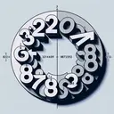 Create an abstract visual representation of the mathematical concept of rounding numbers. Show two sets of numbers, one set being 321409 and the other 87392. The first set is close to a round figure marked with 5 and the second set is close to a mark of 1000. Build the image in a simple and clean style, with the numbers shown precisely and clearly. Do not include any textual explanations or captions within the image.
