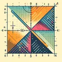Create a colorful and appealing image depicting an abstract mathematical scene. Visualize a Cartesian plane with marked axes but no numeric indications. Show a line joining two distinct points, labeled as D and E. The line should be intersected at halfway by another line, symbolizing the perpendicular bisector. The bisector confidently intersects the y-axis at a point marked as (0,k). Keep the overall aesthetics soothing and scholarly without any text.