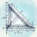 Create a detailed image of a mathematical setup. Represent a right triangle, drawn in a clear, simple style. The triangle should possess a hypotenuse measuring 14 times the square root of three units long, while one leg measures 7 times the square root of three units and the other leg measures 21 units long. Ensure that no explicit numerical or textual identifiers are included on the triangle or anywhere on the image. The colors used should be soothing and appealing to viewer's eyes. The triangle should be centered on the image and the background should be minimalistic.