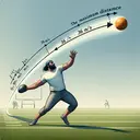 A player throws a ball at an initial velocity of 36 m/s. The maximum