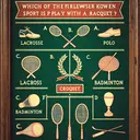 Tennis is probably the most popular sport played with a racquet. Which