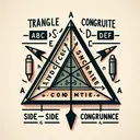 Create an educational image of two triangles labeled ABC and DEF, illustrating the concept of triangle congruence through side-side-side condition. Show angle ABC as being congruent to angle DEF with symmetric markings to denote congruence. Do not include any text within the image.