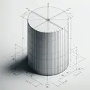 A three-dimensional diagram of a cylinder placed on a white background. The height of the cylinder is indicated with a vertical double-headed arrow, and labeled '7.8 feet'. A horizontal double-headed arrow parallel to the base of the cylinder, extending from the center to the edge, signifies the radius labeled as '4.9 feet'. The cylinder is completed with dimensional lines showing its exact proportions. Make sure that a detailed and accurate representation of a cylinder is provided, with the measures specified clearly and no text appearing in the image.