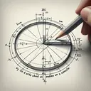 Create a detailed image of a 2D geometry setting where there is a circle with a radius of 12cm. Inside the circle, draw a chord that is placed exactly 3cm from the center of the circle. Please ensure that the chord makes a specific angle at the center. However, do not include the calculated angle or any text within the scene. The final image should clearly display the geometrical setup without revealing the solution to the given problem.