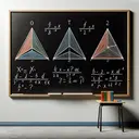 Imagine a crisp, schoolroom setting with a large black chalkboard against one wall. Drawn on the board are three different types of triangles - equilateral, isosceles, and scalene. Each triangle is made up of colorful chalk lines, with the lengths of the sides written next to the corresponding line. Set beside each triangle, on the board, are equations corresponding to the lengths of the triangle's sides. No text is present, and the equations do not provide the answer to the question, but serve as an educational representation in the context of the query.