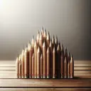 Create a pleasant visual that indirectly represents the concept of calculating a unit cost. Construct an image of twelve finely polished graphite pencils, neatly arranged and suggestive of uniform quality. Place them on a simple, unadorned wooden desk. The setting should have a subtle academic atmosphere, with soft lighting to emphasis the pencils. No monetary symbols, numerical figures or text should appear within the image. The aesthetics should invoke a sense of calm deliberation, in line with the nature of the related problem-solving task.