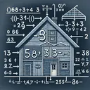 An educational visual representation of a mathematical operation taking place: a depiction of long division. The divisor is 3, and the dividend is 58. The division process is started but not completed, clearly showcasing the division 'house' structure with 58 under the line and 3 on the outside, up to the point of putting the first digit of the answer over the division bar. Include the elements of mathematics but no text.