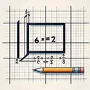 Generate an appealing, mathematical image of a square due to a geometry problem. The square has a diagonal clearly marked with the numerical value of '6 √2'. There should be no text present within the image. To provide context, depict a ruler next to the square for scale and a pencil with an eraser at one end, indicating that the geometry problem is in the process of being solved. The background should be a typical graph paper to give it an authentic mathematical problem-solving context.