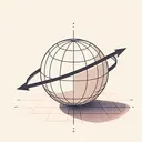 A minimalist-style illustration of a hemisphere with a diameter of 70 cm represented by a double-headed arrow stretching across the sphere. The hemisphere should be placed on a flat surface, casting a gentle shadow underneath. Subtle gridlines should overlay the object, perhaps indicating measurement units or giving a sense of three-dimensional curvature. No text should appear in the image.