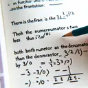 The numerator of a fraction is two less than its denominator. When